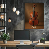 Elegant Cello Art Print for Classical Music Enthusiasts PosterGoat