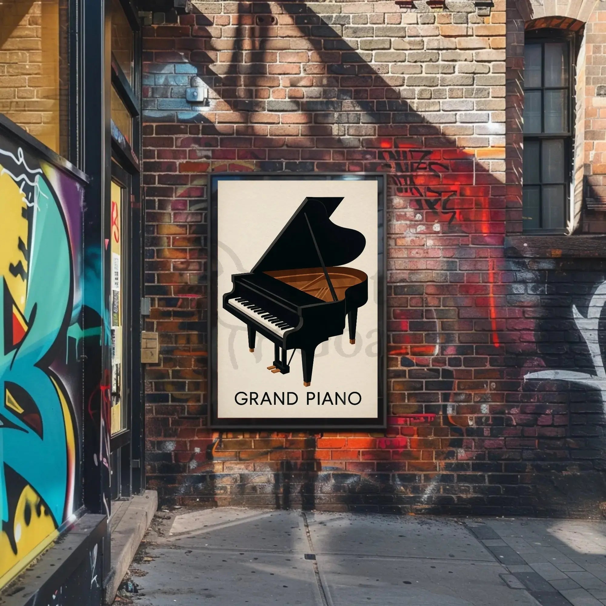 Elegant Grand Piano Vintage Art Artistic Poster PosterGoat