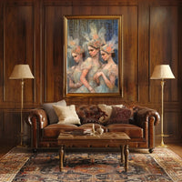 Elegant Historical Women with Elaborate Headdresses Cultural Poster PosterGoat