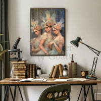 Elegant Historical Women with Elaborate Headdresses Cultural Poster PosterGoat