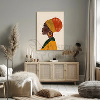 Elegant Line Drawing of Woman Cultural Heritage Poster PosterGoat