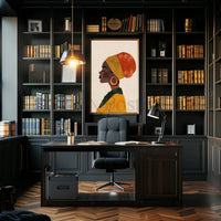 Elegant Line Drawing of Woman Cultural Heritage Poster PosterGoat
