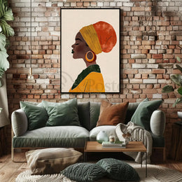 Elegant Line Drawing of Woman Cultural Heritage Poster PosterGoat