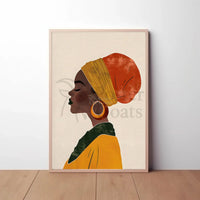 Elegant Line Drawing of Woman Cultural Heritage Poster PosterGoat