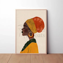Elegant Line Drawing of Woman Cultural Heritage Poster PosterGoat