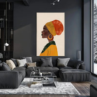 Elegant Line Drawing of Woman Cultural Heritage Poster PosterGoat