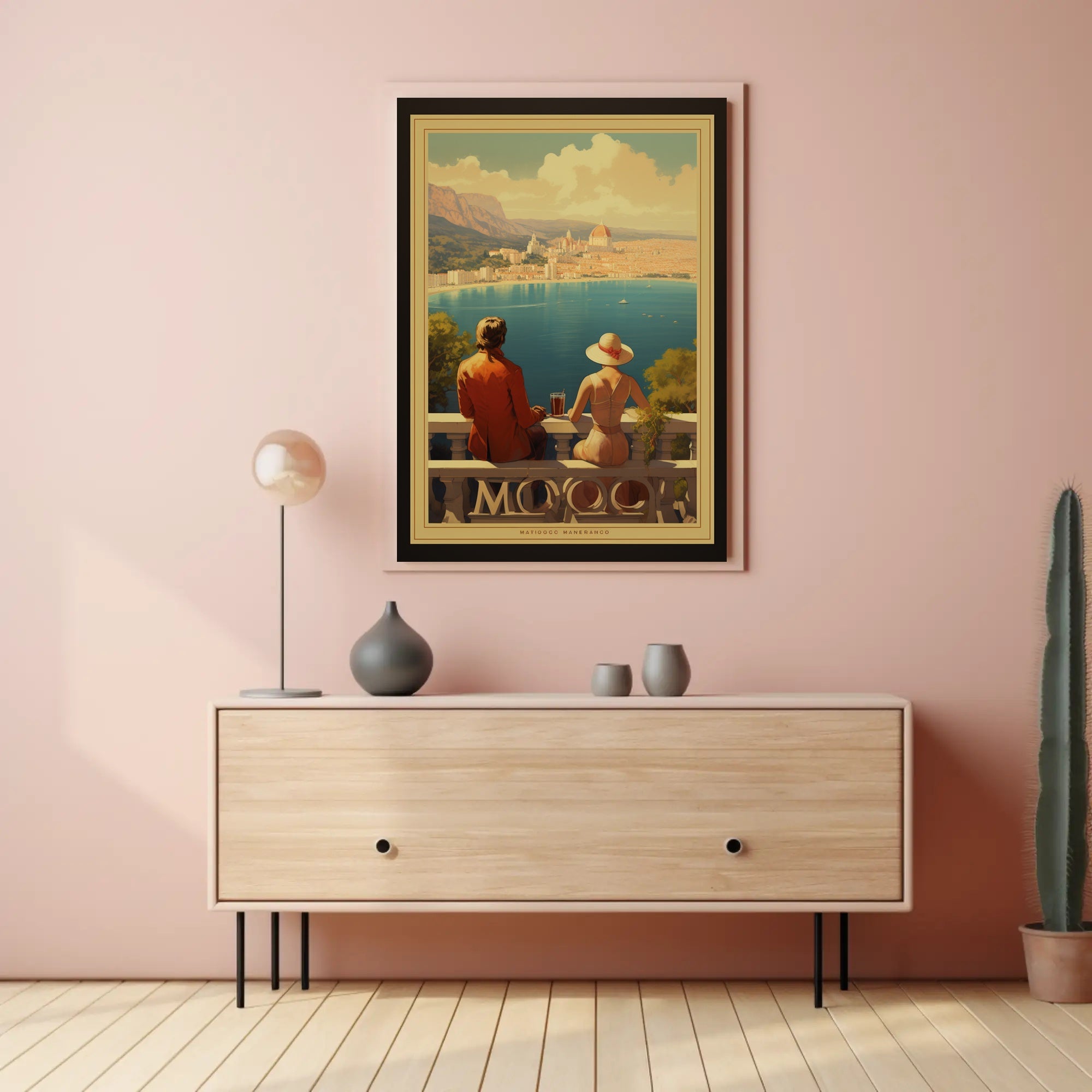 Elegant Mediterranean Balcony Scene: Travel Poster PosterGoat