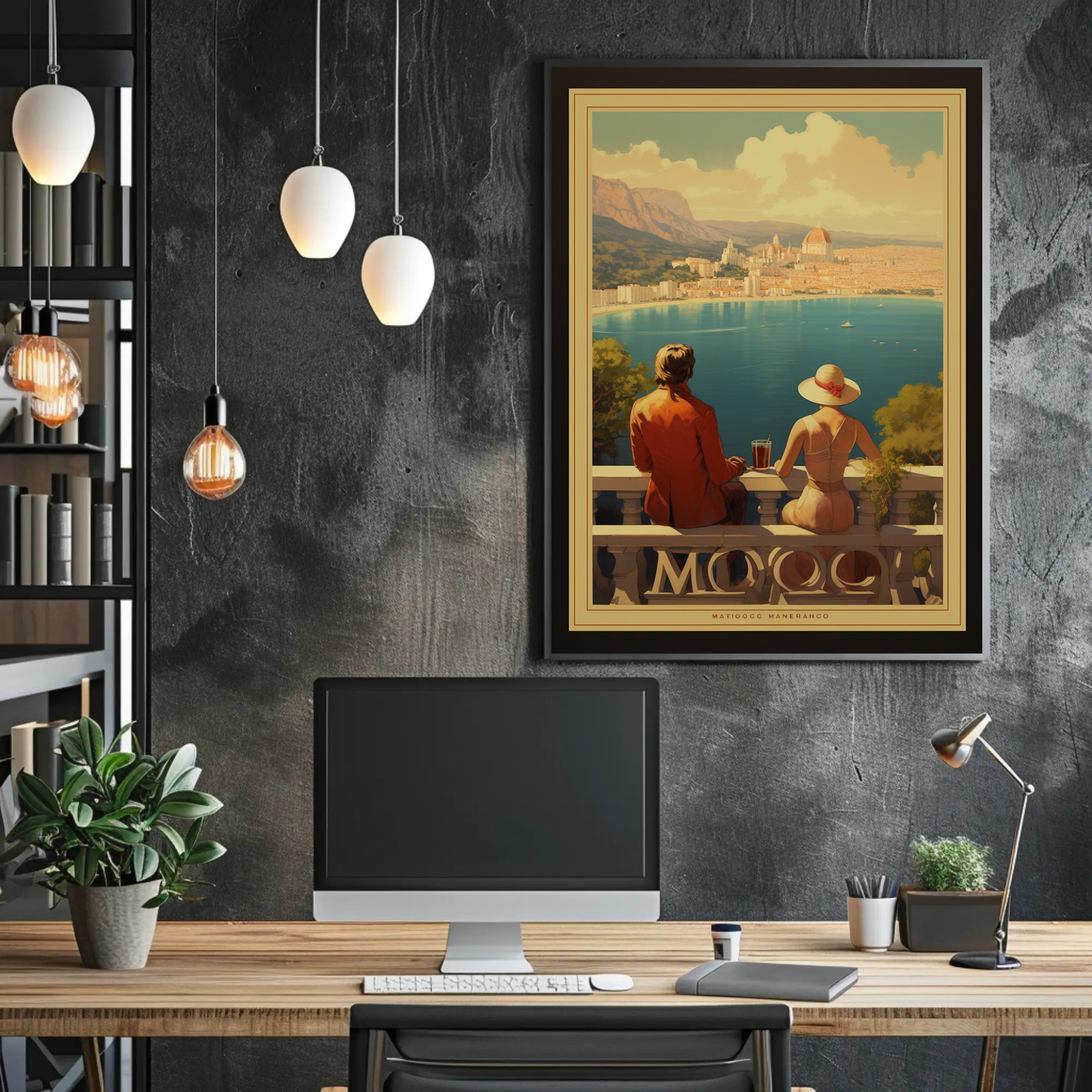 Elegant Mediterranean Balcony Scene: Travel Poster PosterGoat