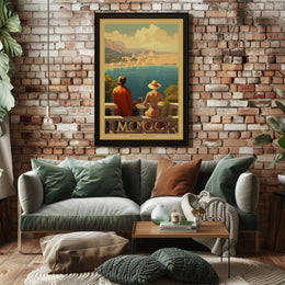 Elegant Mediterranean Balcony Scene: Travel Poster PosterGoat