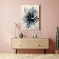 Elegant Monochrome Flower Art Print - Abstract, Artistic Poster PosterGoat
