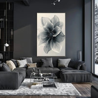 Elegant Monochrome Flower Art Print - Abstract, Artistic Poster PosterGoat