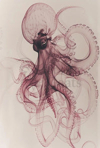Elegant Octopus Illustration Art Print - Animal Poster PosterGoat