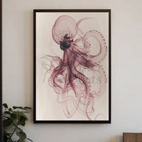 Elegant Octopus Illustration Art Print - Animal Poster PosterGoat