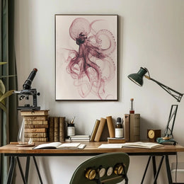 Elegant Octopus Illustration Art Print - Animal Poster PosterGoat