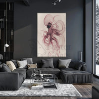 Elegant Octopus Illustration Art Print - Animal Poster PosterGoat