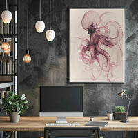 Elegant Octopus Illustration Art Print - Animal Poster PosterGoat