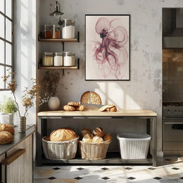 Elegant Octopus Illustration Art Print - Animal Poster PosterGoat