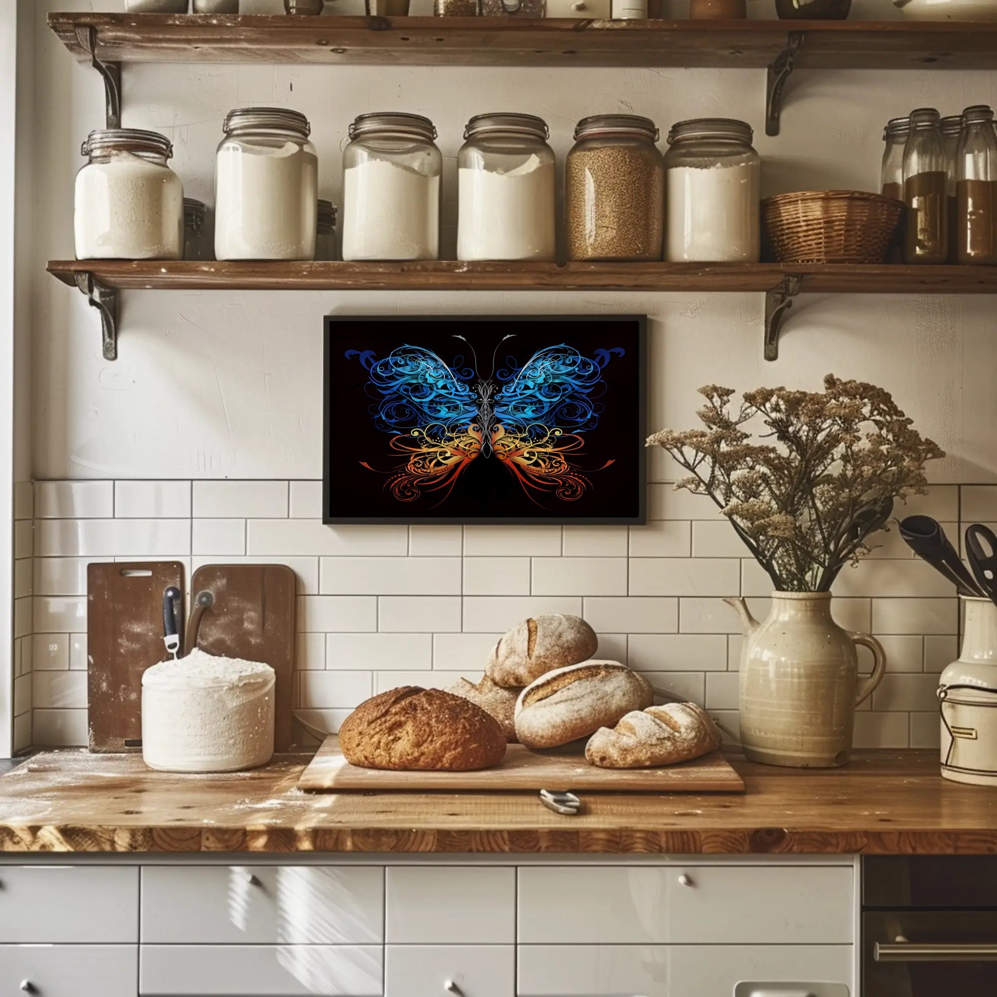 Elegant Ornate Butterfly: Animal Art Poster PosterGoat