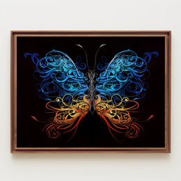 Elegant Ornate Butterfly: Animal Art Poster PosterGoat