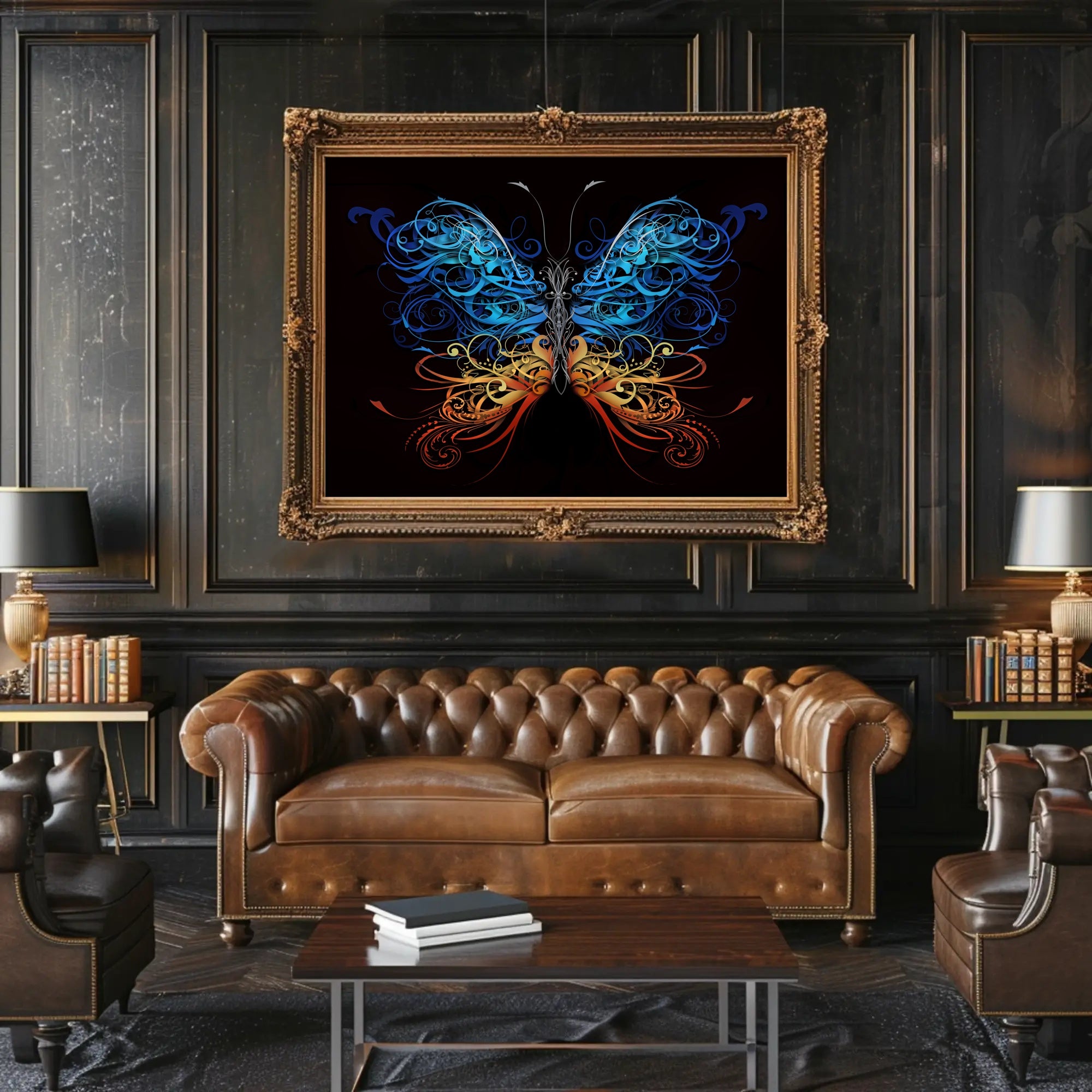 Elegant Ornate Butterfly: Animal Art Poster PosterGoat