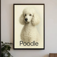 Elegant Poodle Artistry in Minimalist Dog Breed Poster PosterGoat
