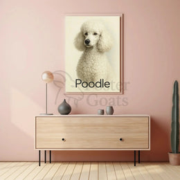Elegant Poodle Artistry in Minimalist Dog Breed Poster PosterGoat