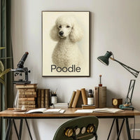 Elegant Poodle Artistry in Minimalist Dog Breed Poster PosterGoat