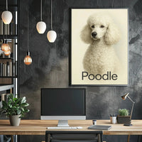 Elegant Poodle Artistry in Minimalist Dog Breed Poster PosterGoat