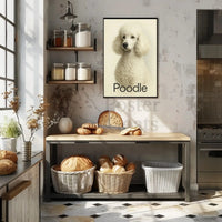 Elegant Poodle Artistry in Minimalist Dog Breed Poster PosterGoat