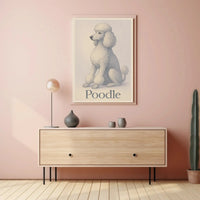 Elegant Poodle Illustration for Dog Breed Poster PosterGoat