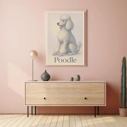 Elegant Poodle Illustration for Dog Breed Poster PosterGoat