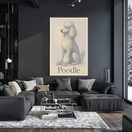 Elegant Poodle Illustration for Dog Breed Poster PosterGoat