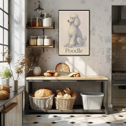 Elegant Poodle Illustration for Dog Breed Poster PosterGoat