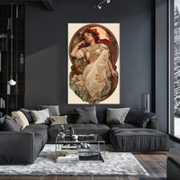 Elegant Vintage Woman in Art Nouveau Artistic Poster PosterGoat