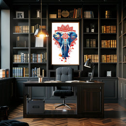 Elephant Mandala Art: Vibrant Abstract or Artistic Poster PosterGoat
