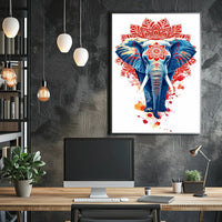 Elephant Mandala Art: Vibrant Abstract or Artistic Poster PosterGoat