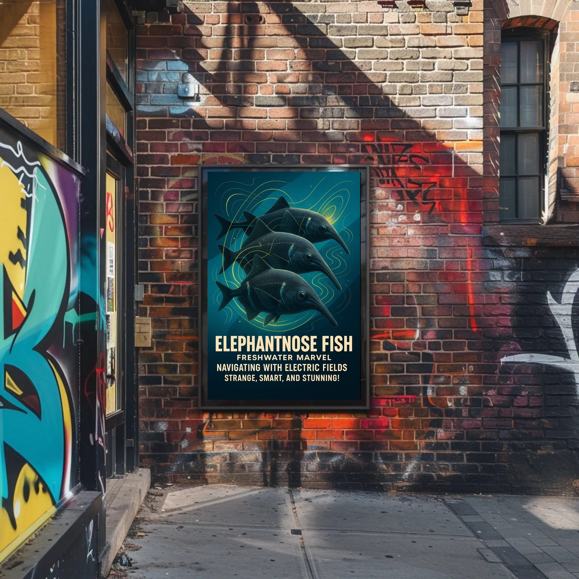 Elephantnose Fish Freshwater Marvel Poster PosterGoat