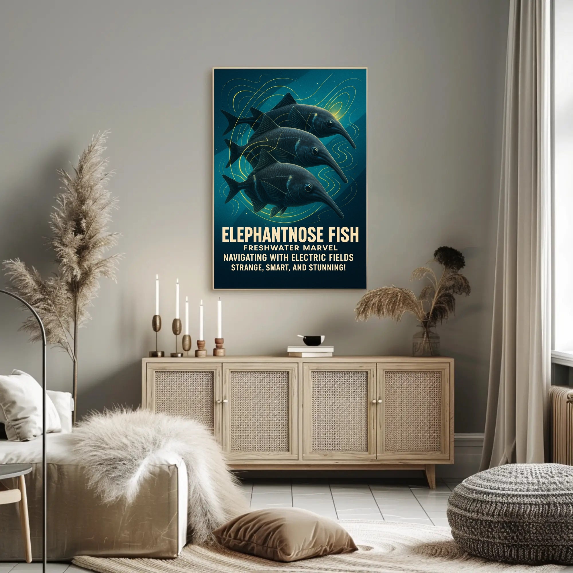 Elephantnose Fish Freshwater Marvel Poster PosterGoat