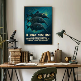Elephantnose Fish Freshwater Marvel Poster PosterGoat