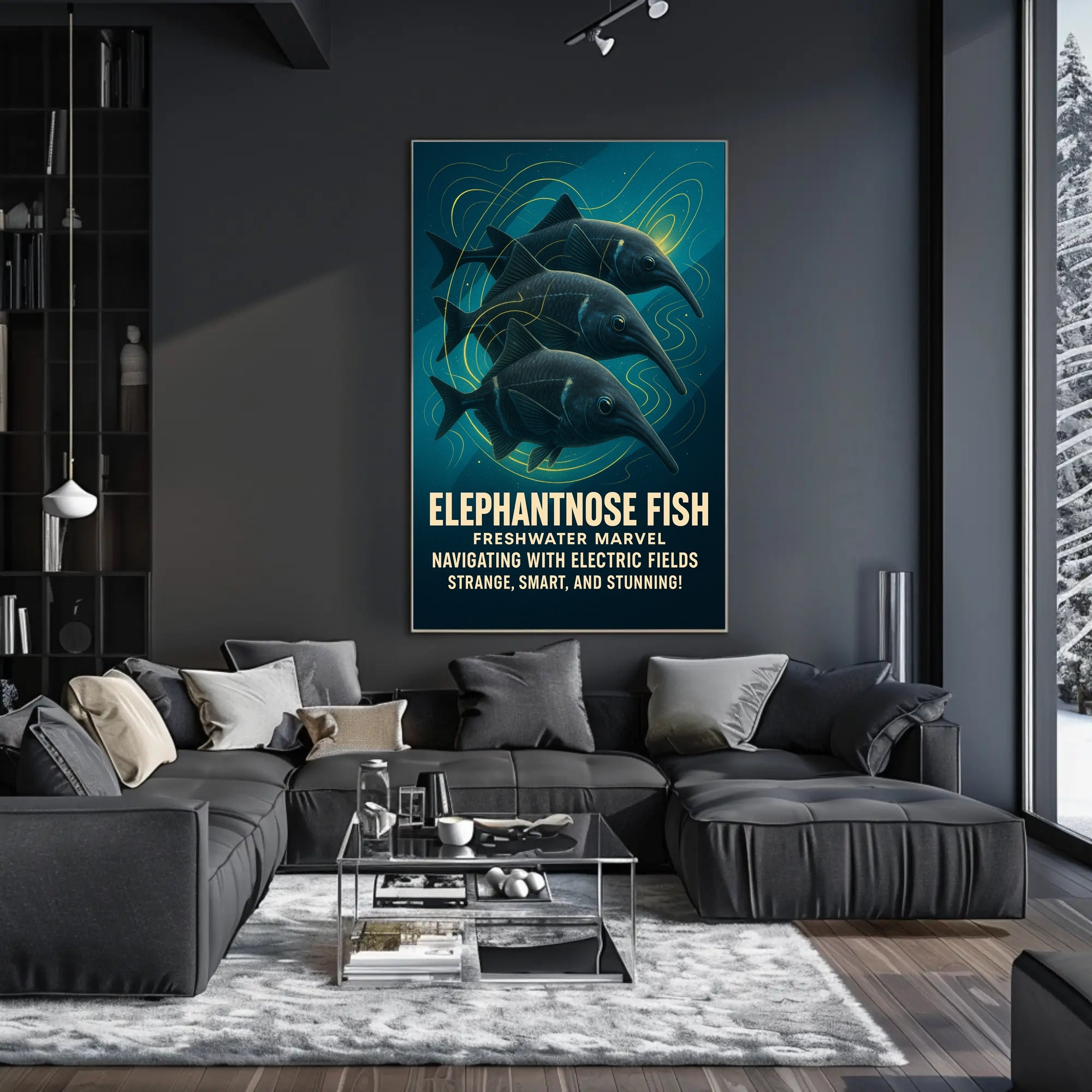 Elephantnose Fish Freshwater Marvel Poster PosterGoat