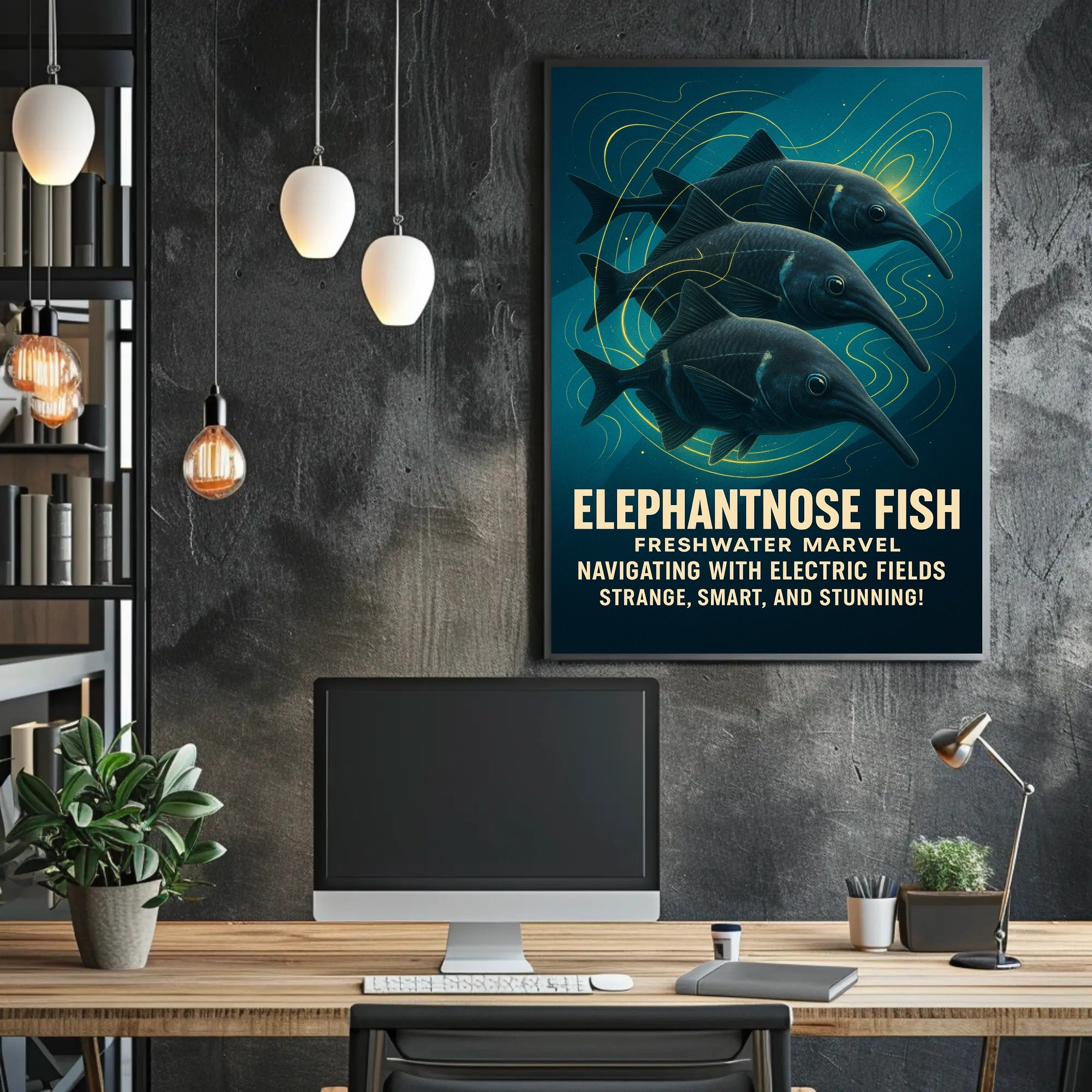 Elephantnose Fish Freshwater Marvel Poster PosterGoat