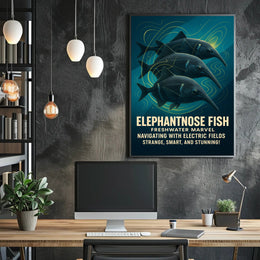 Elephantnose Fish Freshwater Marvel Poster PosterGoat