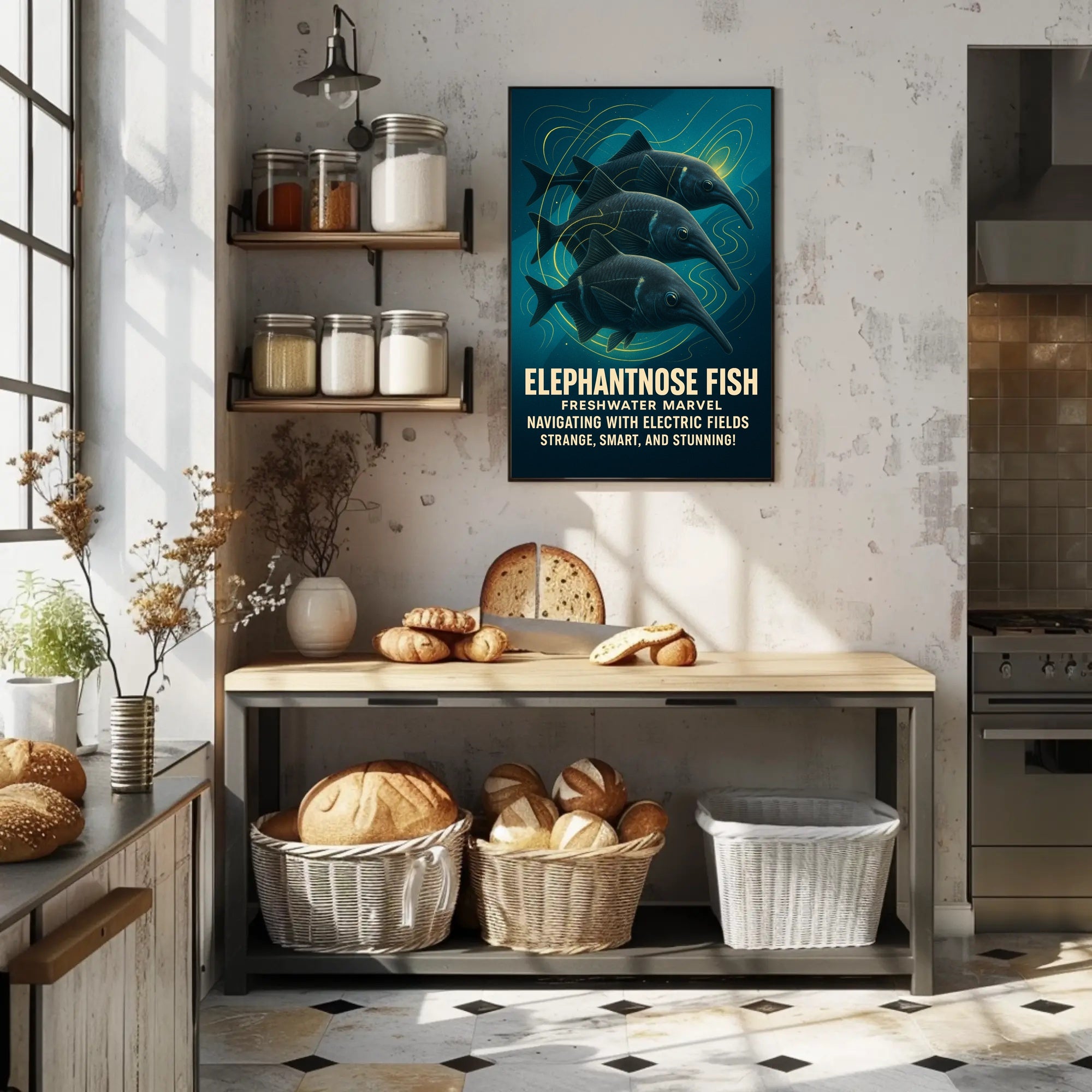 Elephantnose Fish Freshwater Marvel Poster PosterGoat