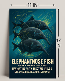 Elephantnose Fish Freshwater Marvel Poster PosterGoat
