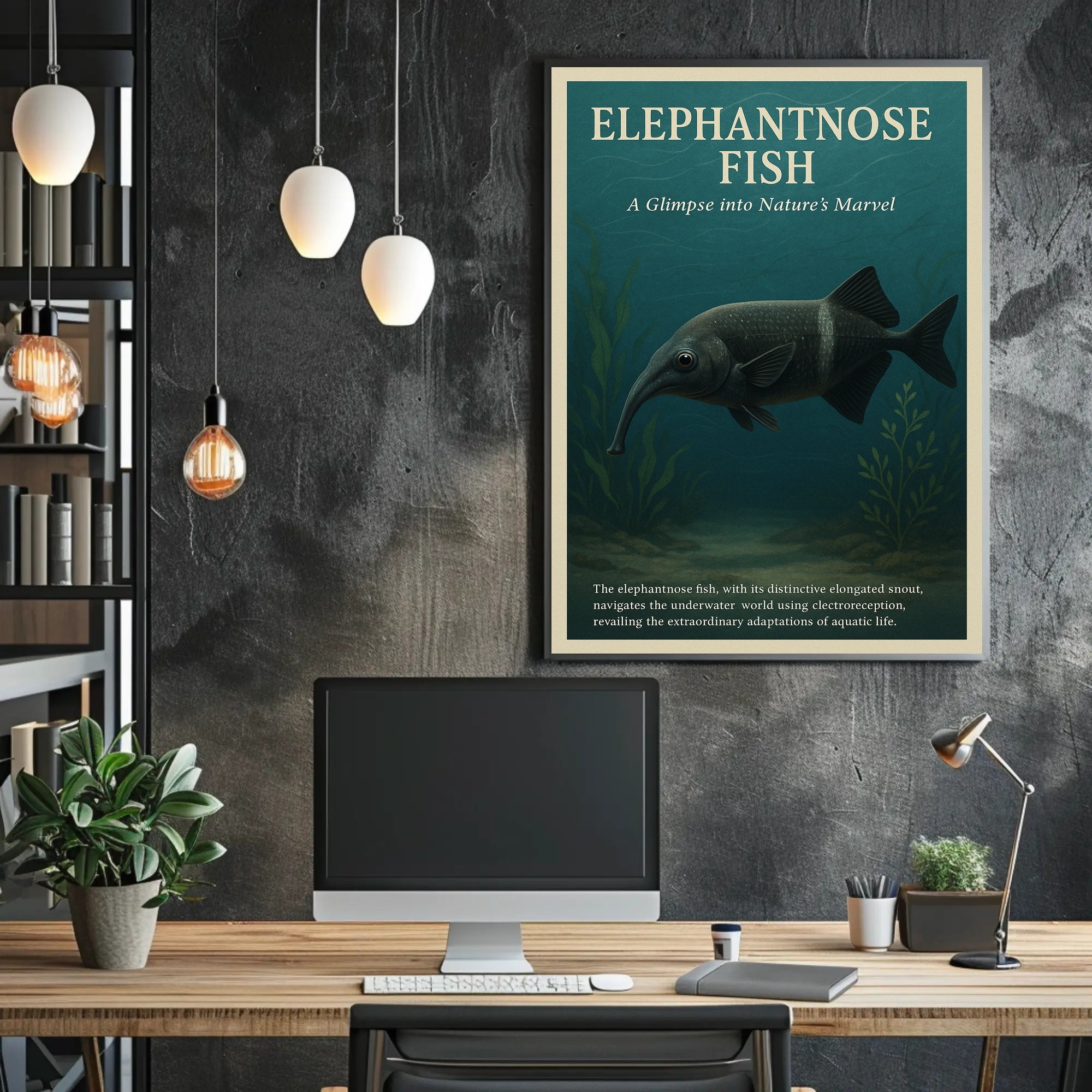 Elephantnose Fish Nature's Marvel Poster PosterGoat