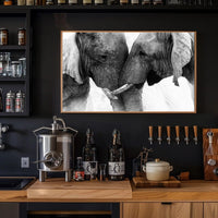 Elephants in Harmony: Majestic Wildlife Art Print for Animal Poster PosterGoat
