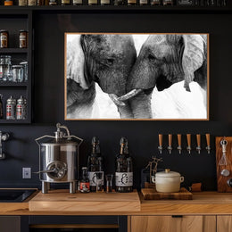Elephants in Harmony: Majestic Wildlife Art Print for Animal Poster PosterGoat