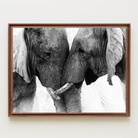 Elephants in Harmony: Majestic Wildlife Art Print for Animal Poster PosterGoat
