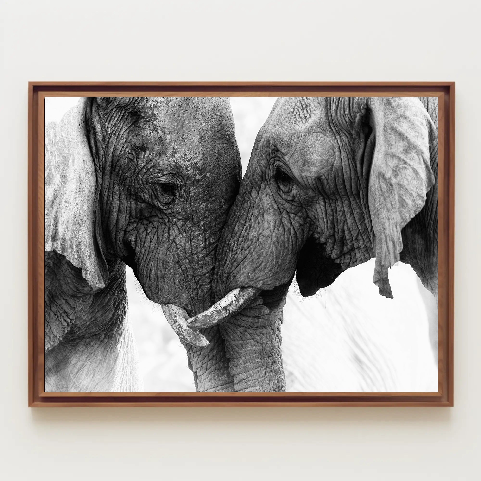 Elephants in Harmony: Majestic Wildlife Art Print for Animal Poster PosterGoat