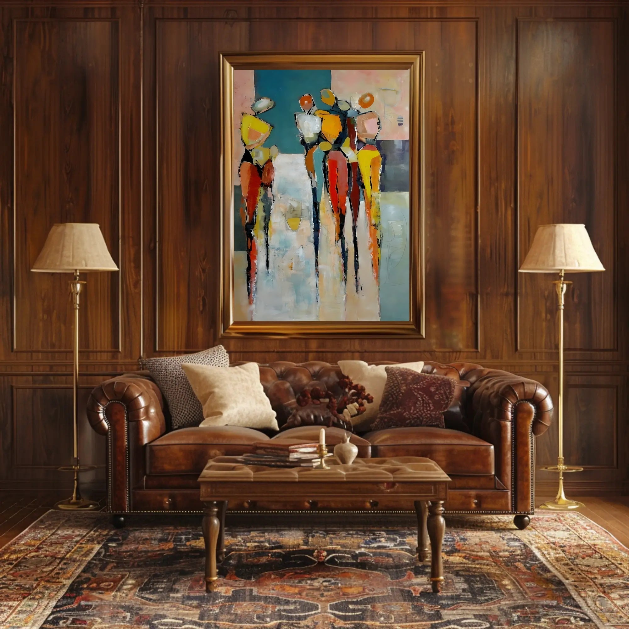 Elongated Humanoid Figures Abstract or Artistic Poster PosterGoat